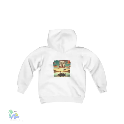 kids Heavy Blend Hooded Sweatshirt - Local boy - we do things different around here Boy hoodie- We do things different around here - Just Chilling Inc. - 