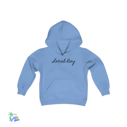 kids Heavy Blend Hooded Sweatshirt - Local boy - we do things different around here Boy hoodie- We do things different around here - Just Chilling Inc. - 