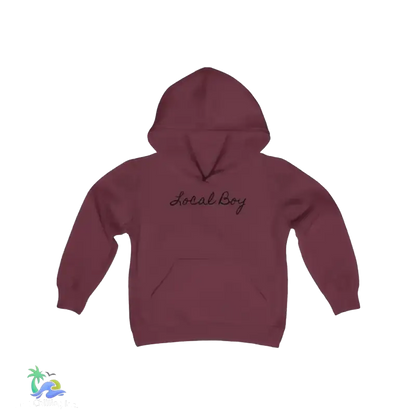 kids Heavy Blend Hooded Sweatshirt - Local boy - we do things different around here Boy hoodie- We do things different around here - Just Chilling Inc. - 
