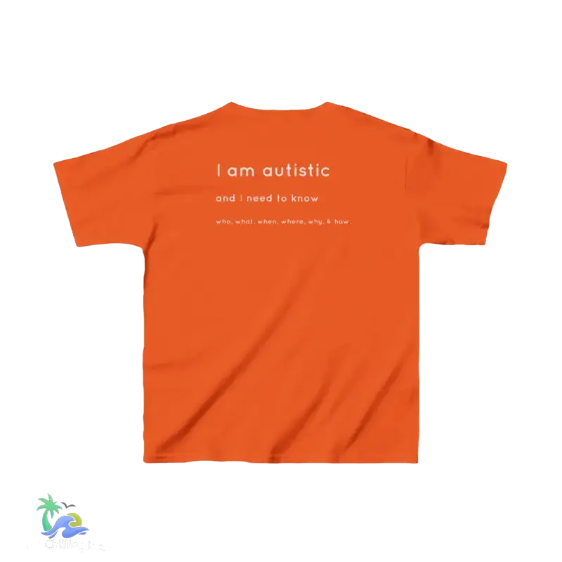 Kids Tee I’m Autistic Unisex Shirt - Orange / XS - Kids clothes
