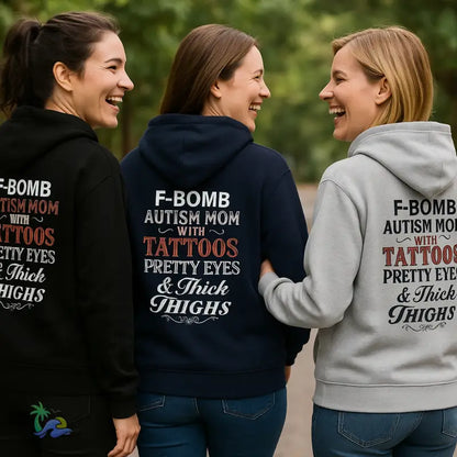 Lightweight Hooded Sweatshirt F Bomb Autism mom - Hoodie
