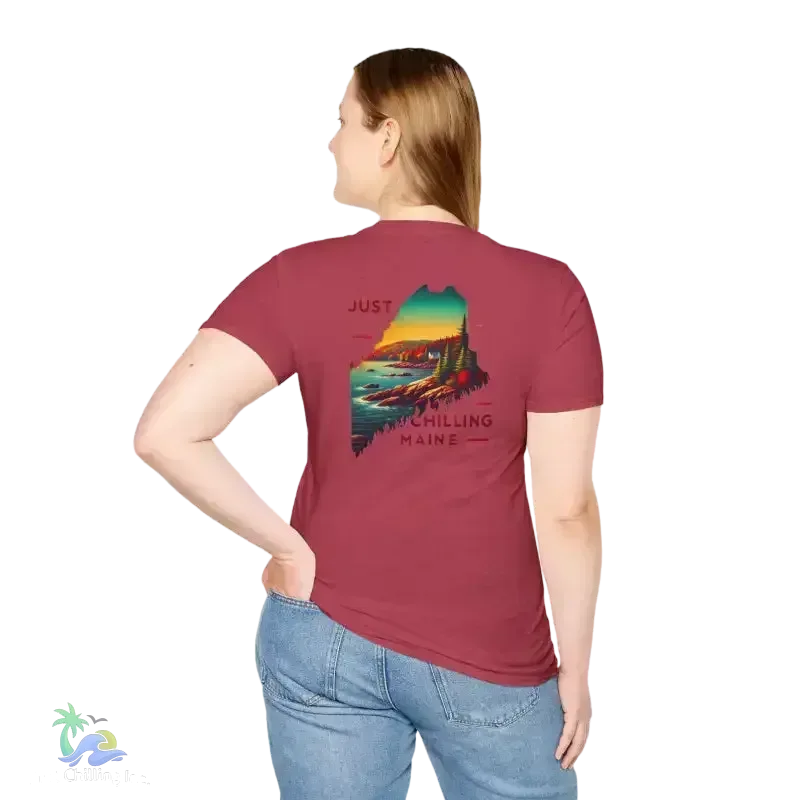 Maine Graphic T-Shirt – Summer Style Tee | Lightweight Cotton, Travel Gift - Just Chilling Inc.