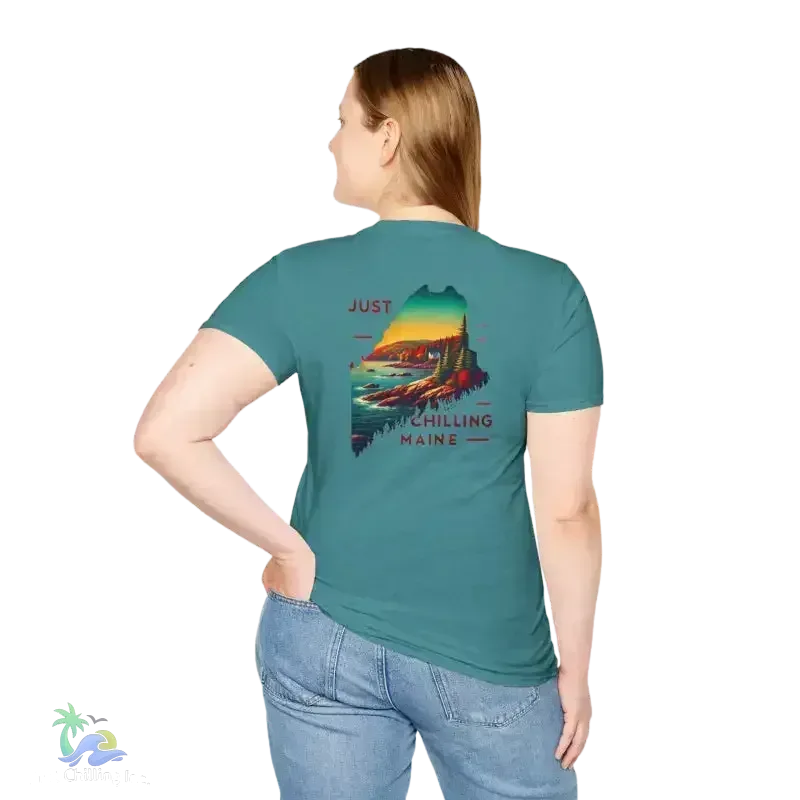 Maine Graphic T-Shirt – Summer Style Tee | Lightweight Cotton, Travel Gift - Just Chilling Inc.