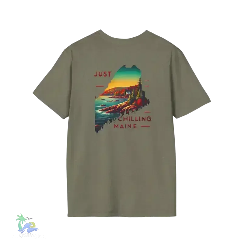 Maine Graphic T-Shirt – Summer Style Tee | Lightweight Cotton, Travel Gift - Just Chilling Inc.