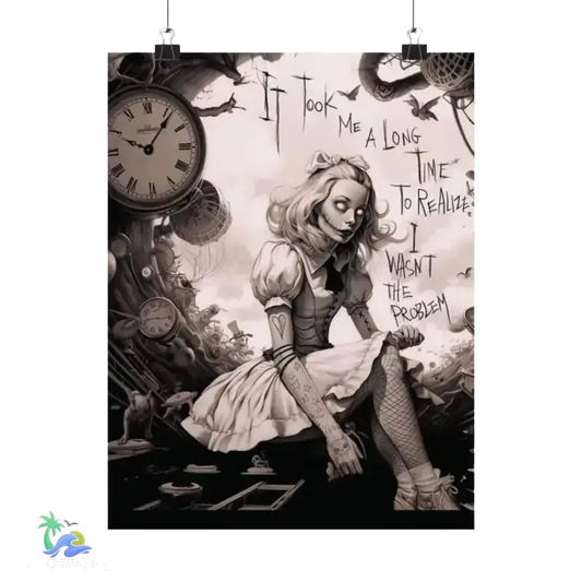 Matte Vertical Posters - Were all a little mad here - Alice In Wonderland Poster - Just Chilling Inc. - 