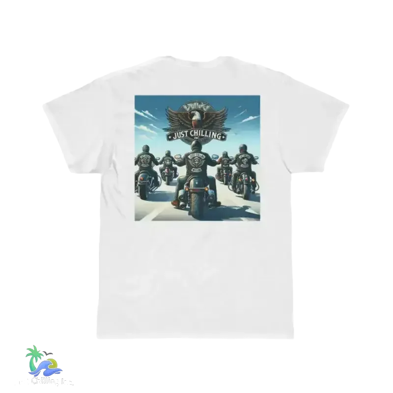 Men's Biker Tee - Short Sleeve Shirt With Unique Biker Graphic Design - Just Chilling Inc.