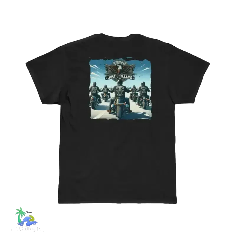 Men's Biker Tee - Short Sleeve Shirt With Unique Biker Graphic Design - Just Chilling Inc.