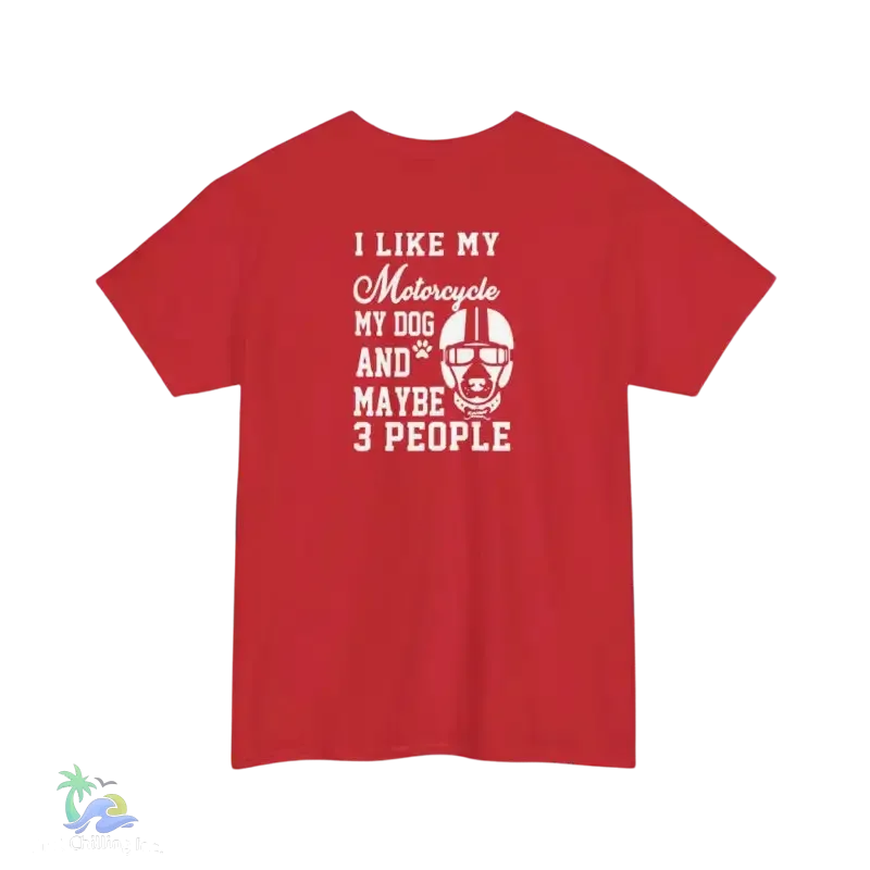 Motorcycle Dog Tee - Men's Graphic Tee With Funny Biker Shirt Design - Just Chilling Inc.