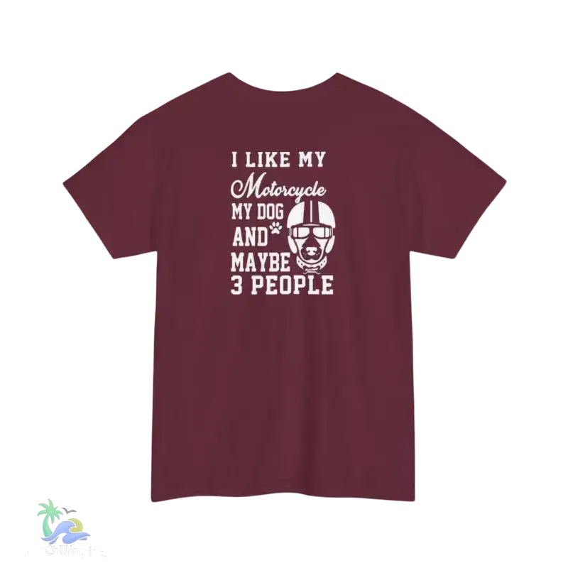 Motorcycle Dog Tee - Men's Graphic Tee With Funny Biker Shirt Design - Just Chilling Inc.