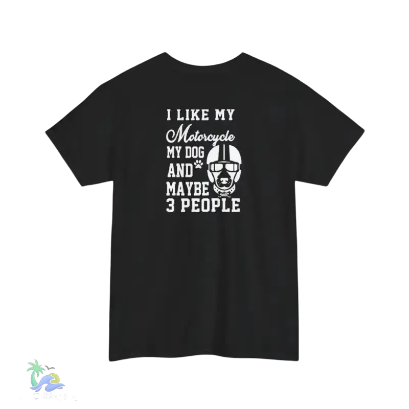 Motorcycle Dog Tee - Men's Graphic Tee With Funny Biker Shirt Design - Just Chilling Inc.