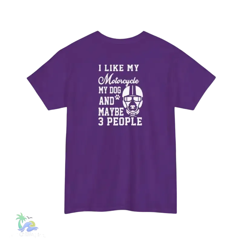 Motorcycle Dog Tee - Men's Graphic Tee With Funny Biker Shirt Design - Just Chilling Inc.