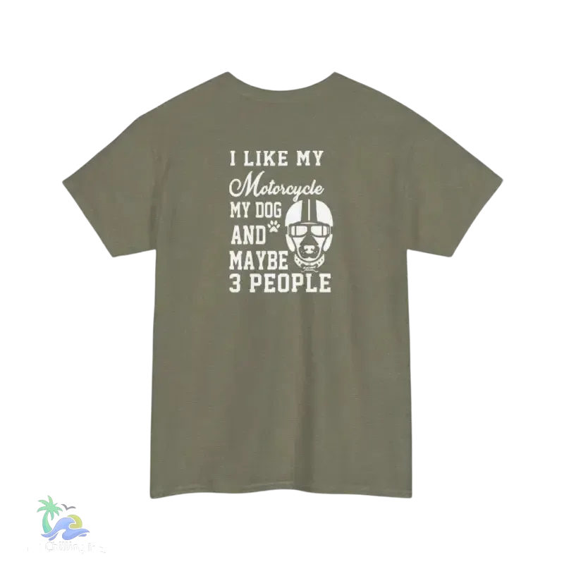 Motorcycle Dog Tee - Men's Graphic Tee With Funny Biker Shirt Design - Just Chilling Inc.