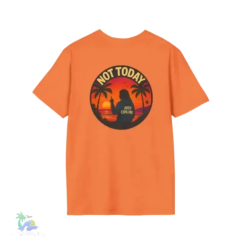 Not Today V-Neck Tee – “Just Chilling” Sunset Silhouette Women’s Shirt | Just Chilling Inc. - Just Chilling Inc.