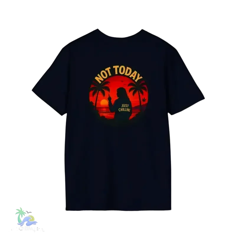 Not Today V-Neck Tee – “Just Chilling” Sunset Silhouette Women’s Shirt | Just Chilling Inc. - Just Chilling Inc.