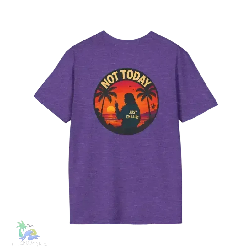 Not Today V-Neck Tee – “Just Chilling” Sunset Silhouette Women’s Shirt | Just Chilling Inc. - Just Chilling Inc.