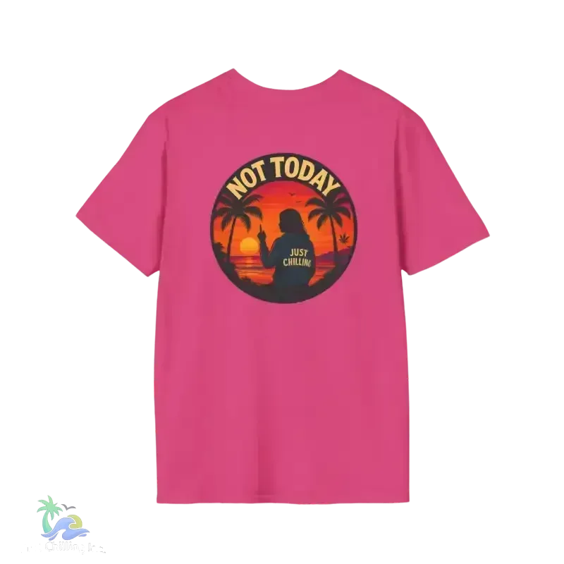 Not Today V-Neck Tee – “Just Chilling” Sunset Silhouette Women’s Shirt | Just Chilling Inc. - Just Chilling Inc.