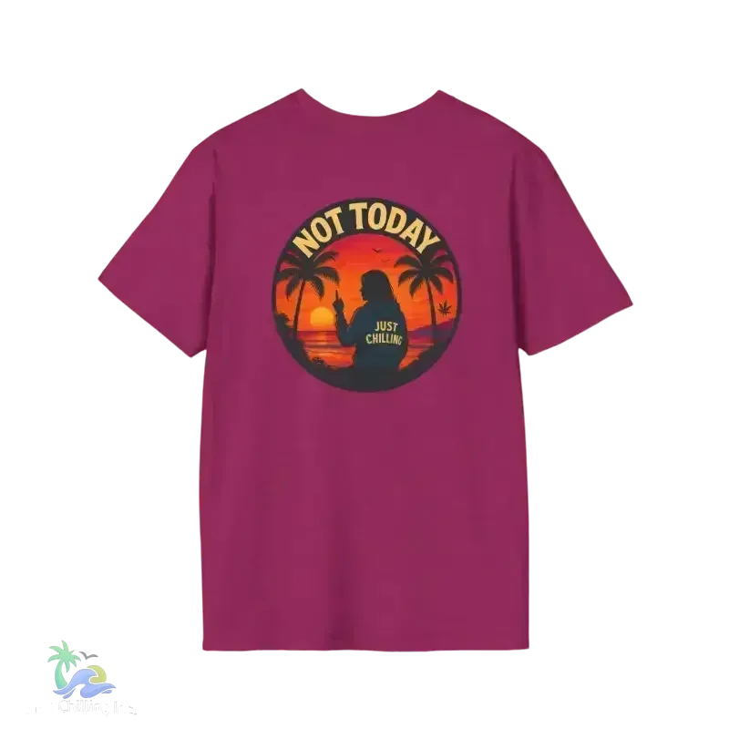 Not Today V-Neck Tee – “Just Chilling” Sunset Silhouette Women’s Shirt | Just Chilling Inc. - Just Chilling Inc.