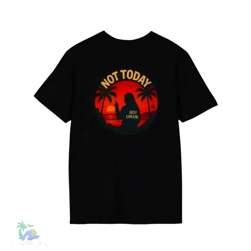 Not Today V-Neck Tee – “Just Chilling” Sunset Silhouette Women’s Shirt | Just Chilling Inc. - Just Chilling Inc.