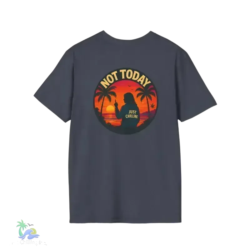 Not Today V-Neck Tee – “Just Chilling” Sunset Silhouette Women’s Shirt | Just Chilling Inc. - Just Chilling Inc.