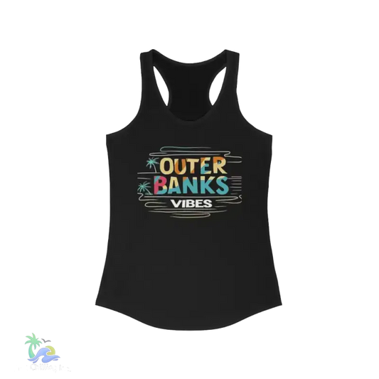 Outer Banks Vibes Womens Ideal Racerback Tank Stylish and Comfortable - Just Chilling Inc. - 