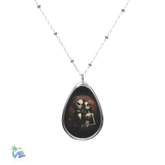 Oval Necklace- Jack and Sally - Just Chilling Inc. - 