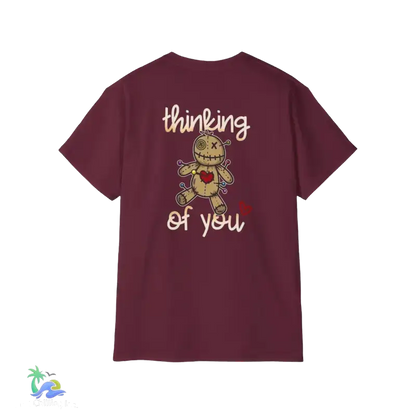 Unisex Ultra Cotton Tee Thinking - Maroon / S - T-Shirt