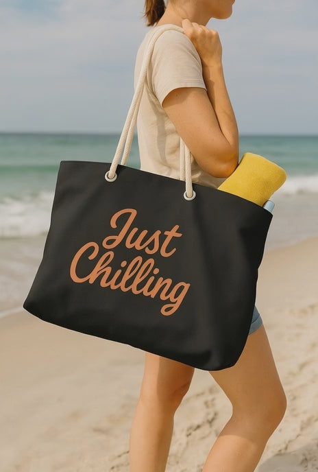 Just Chilling Oversized Weekender Tote – Large Beach & Travel Bag