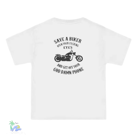 Safe a Biker -Beefy-T® Short-Sleeve T-Shirt - Just Chilling Inc. - 