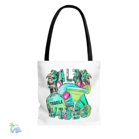 Salty Vibes Tote Bag – Trendy and Durable Beach Tote for Everyday - Just Chilling Inc. - 