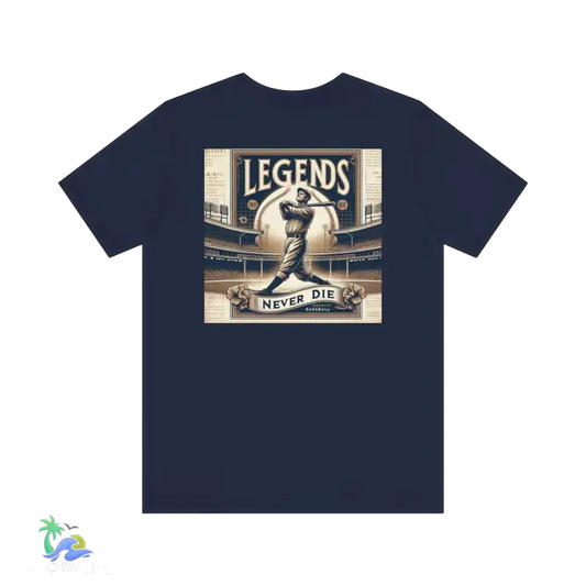 Short Sleeve Tee - Legends never die- Babe Ruth- The sandlot - Navy / S - T-Shirt