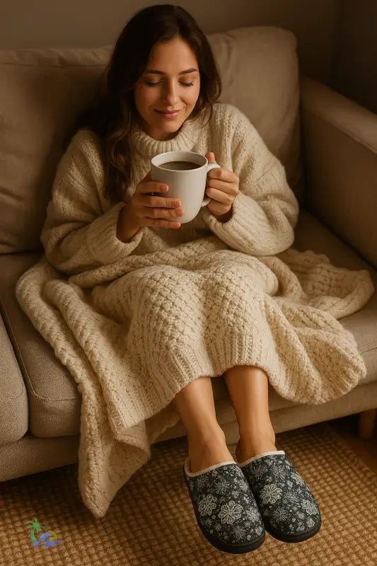 Snowflake Women’s Indoor Slippers Just Chilling Inc. Exclusive - US 7 - 8 / Black sole - Shoes