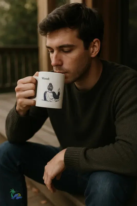 Ceramic Coffee Mug – Bold Printed 11oz White Ceramic Mug | Microwave Safe - Just Chilling Inc.