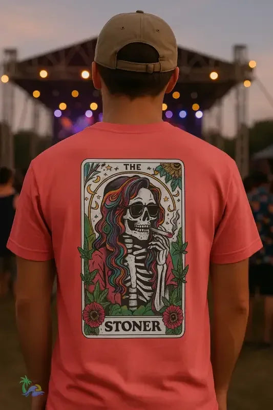Stoner Tarot Tee - Unisex Cotton Shirt | Mystical Graphic T-Shirt, Comfortable Fit - Just Chilling Inc.