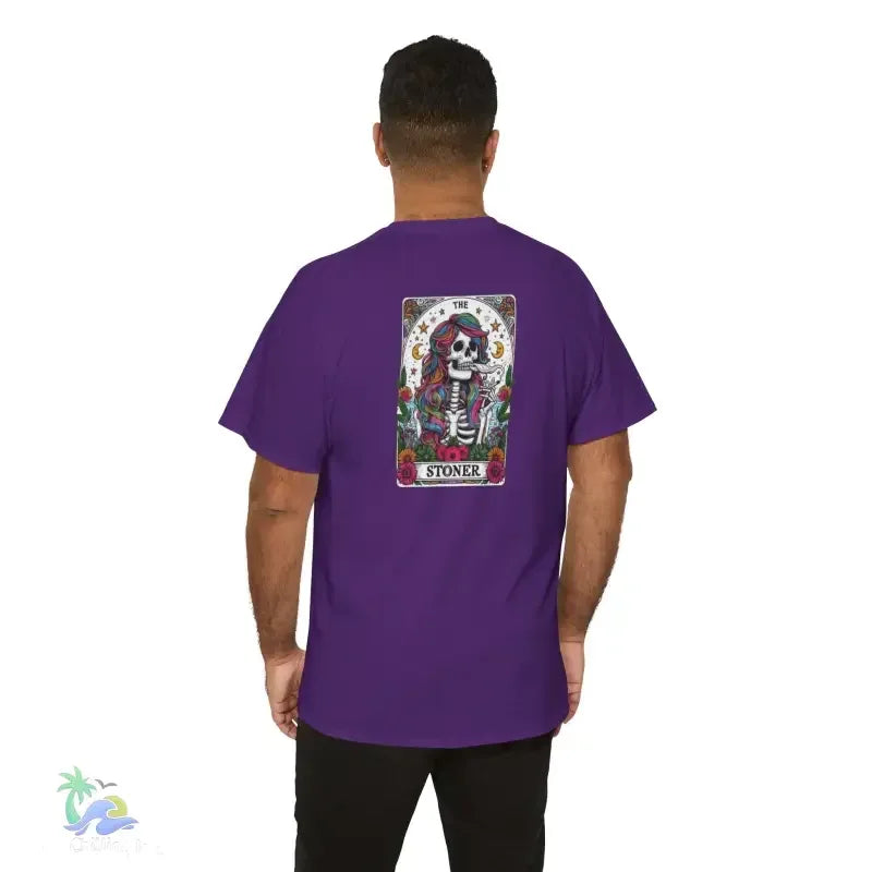 Stoner Tarot Tee - Unisex Cotton Shirt | Mystical Graphic T-Shirt, Comfortable Fit - Just Chilling Inc.