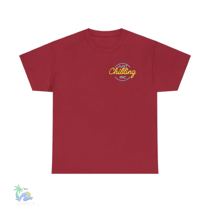 a red t - shirt with a yellow and red logo