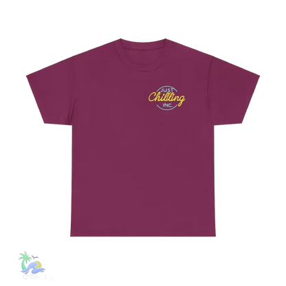 a purple t - shirt with the word,'building'on it