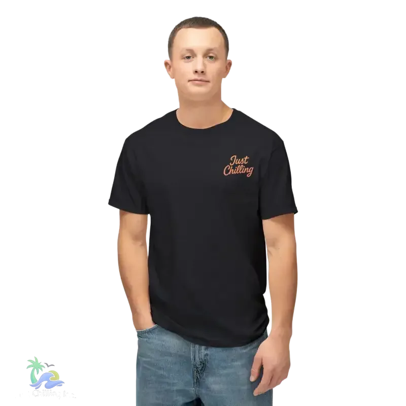 Black Cat T-Shirt – Minimalist Halloween Tee With Moon Design | Comfortable Cotton Top - Just Chilling Inc.