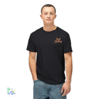 Black Cat T-Shirt – Minimalist Halloween Tee With Moon Design | Comfortable Cotton Top - Just Chilling Inc.