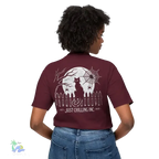 Black Cat T-Shirt – Minimalist Halloween Tee With Moon Design | Comfortable Cotton Top - Just Chilling Inc.