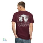 Black Cat T-Shirt – Minimalist Halloween Tee With Moon Design | Comfortable Cotton Top - Just Chilling Inc.