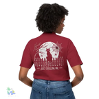 Black Cat T-Shirt – Minimalist Halloween Tee With Moon Design | Comfortable Cotton Top - Just Chilling Inc.