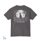 Black Cat T-Shirt – Minimalist Halloween Tee With Moon Design | Comfortable Cotton Top - Just Chilling Inc.