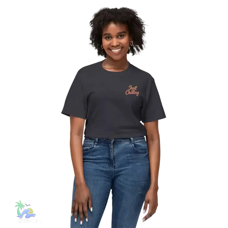 Black Cat T-Shirt – Minimalist Halloween Tee With Moon Design | Comfortable Cotton Top - Just Chilling Inc.