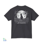 Black Cat T-Shirt – Minimalist Halloween Tee With Moon Design | Comfortable Cotton Top - Just Chilling Inc.