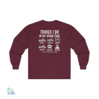 Motorcycle Lover Tee - Long Sleeve Cotton Biker Shirt With Durable Seams - Just Chilling Inc.