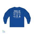 Motorcycle Lover Tee - Long Sleeve Cotton Biker Shirt With Durable Seams - Just Chilling Inc.