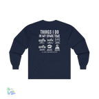 Motorcycle Lover Tee - Long Sleeve Cotton Biker Shirt With Durable Seams - Just Chilling Inc.
