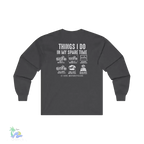 Motorcycle Lover Tee - Long Sleeve Cotton Biker Shirt With Durable Seams - Just Chilling Inc.