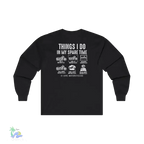Motorcycle Lover Tee - Long Sleeve Cotton Biker Shirt With Durable Seams - Just Chilling Inc.