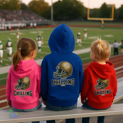 Toddler Pullover Fleece Hoodie football hoodie - 2T / Royal - Kids clothes